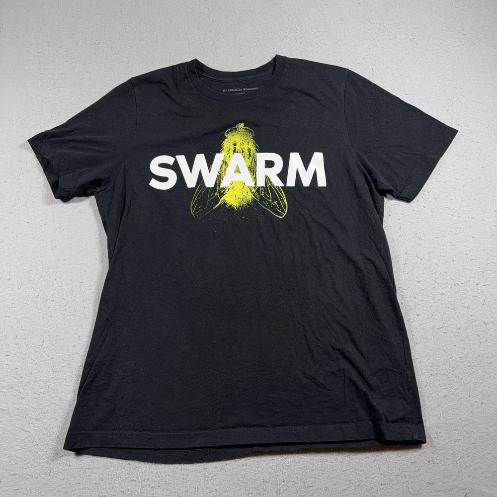 My Chemical Romance Swarm Shirt Mens XL Black Yellow Insect Graphic Band Tee